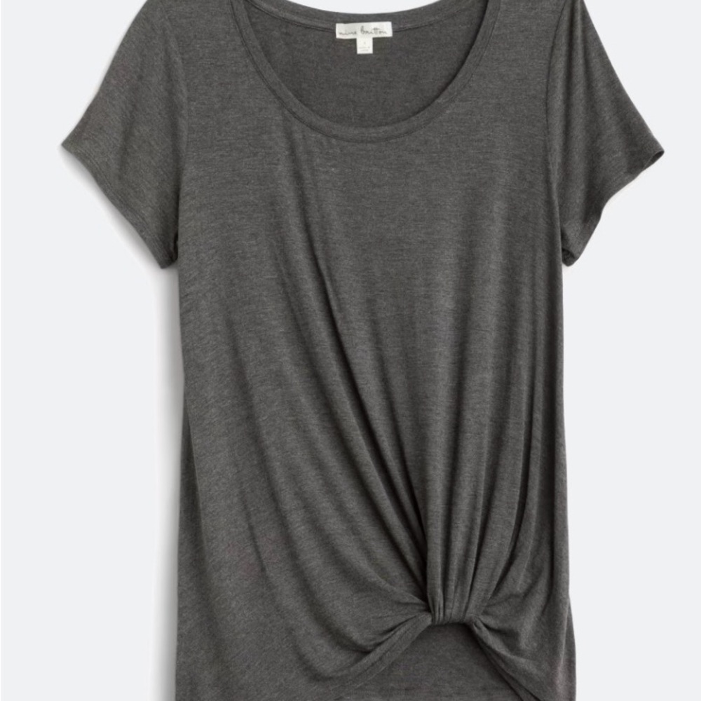 Nine Britton Gray Women's Knot Front Top